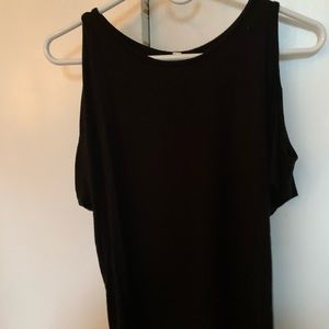 Two off the shoulder black tops